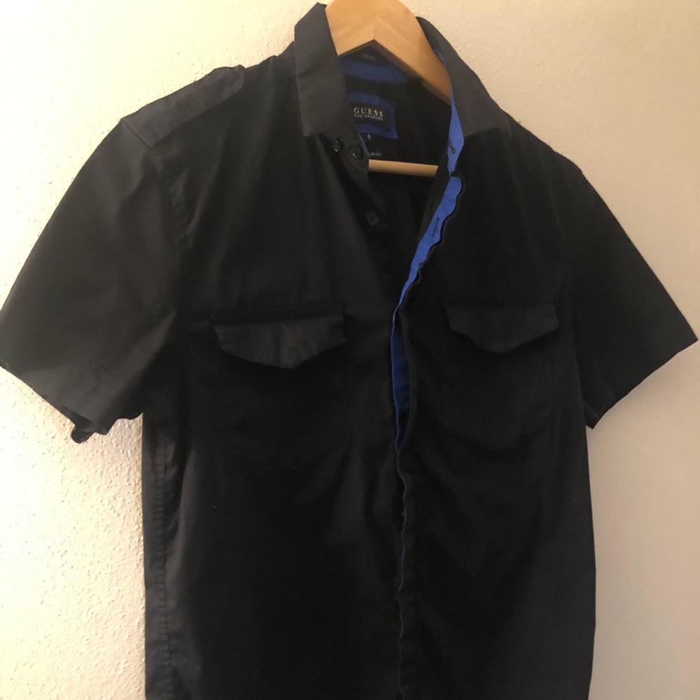 Guess Black Small Button up Shirt